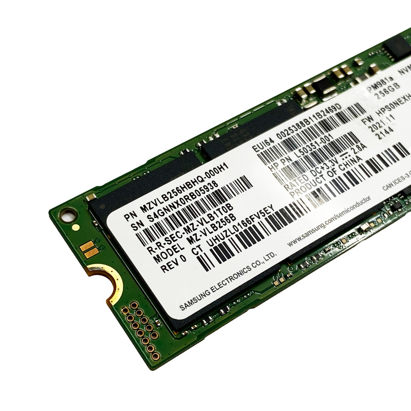 اس اس دی اینترنال سامسونگ مدل PM981a ظرفیت 256 گیگابایت