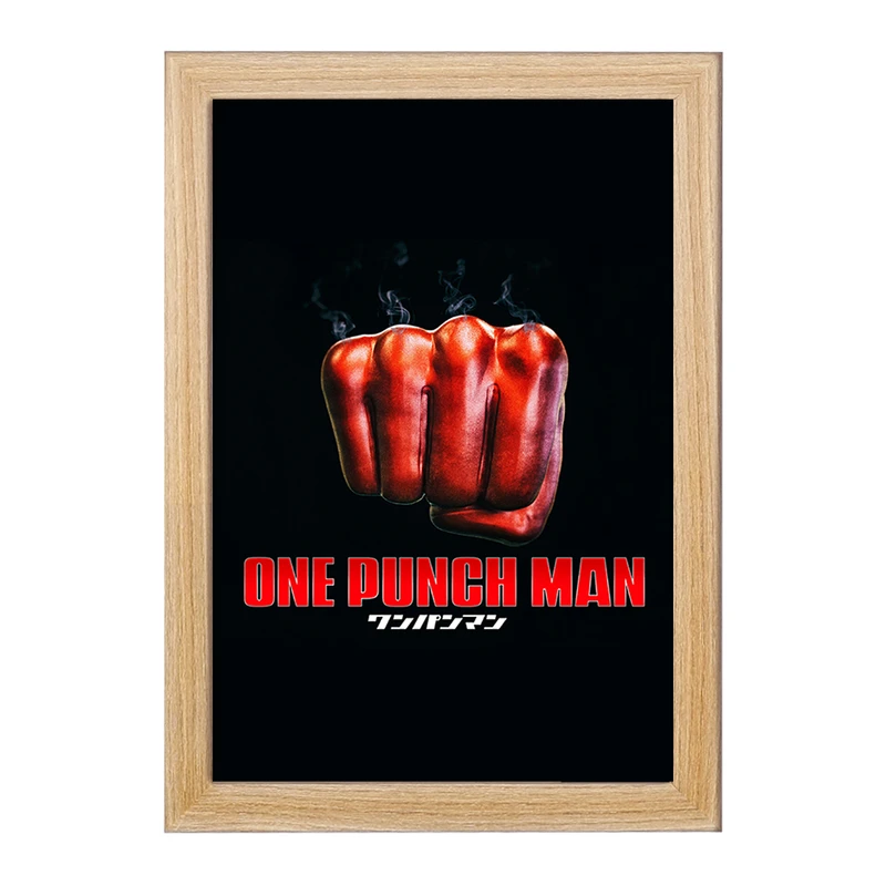 تابلو خندالو مدل مشت سایتاما انیمه مرد تک مشتی One Punch Man  کد 11344