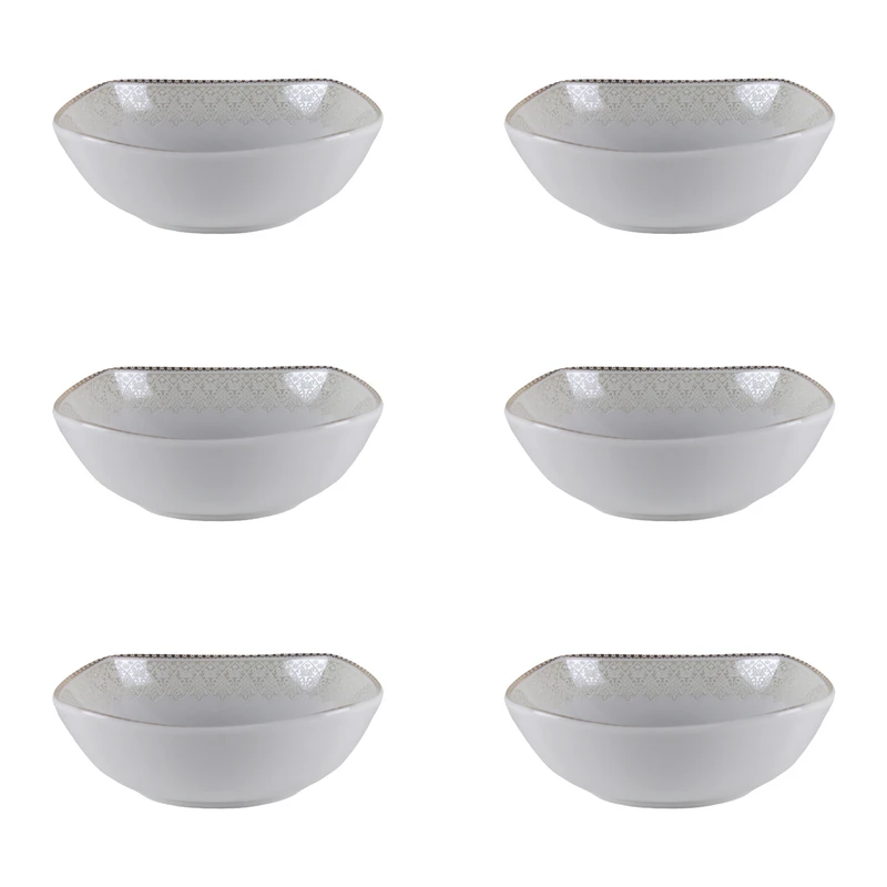 پیاله ماست خوری لوریان مدل ملورین طلایی بسته 6 عددی