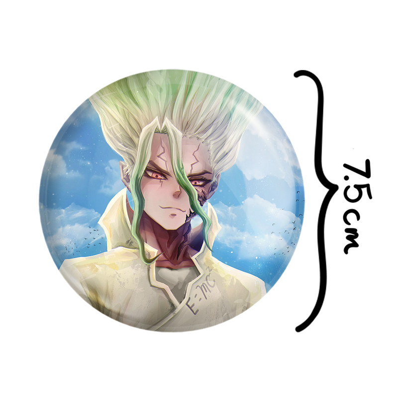 آینه جیبی خندالو طرح سنکو انیمه دکتر استون Dr. Stone مدل تاشو کد 27495