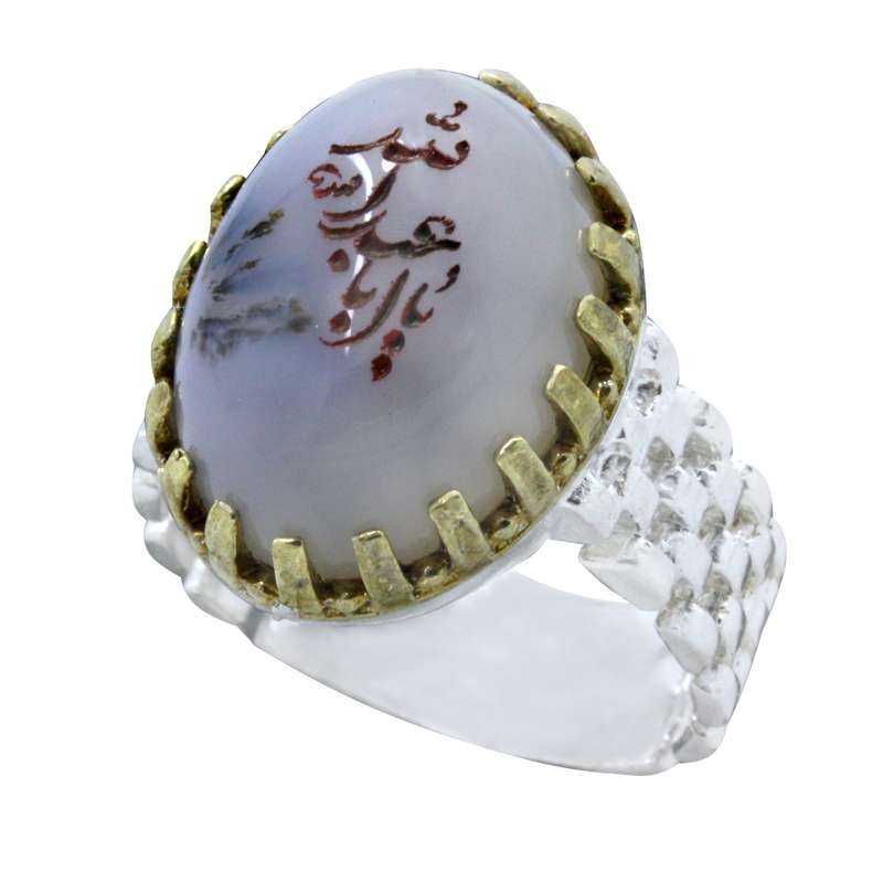 انگشتر نقره مردانه مدل شجر خطی کد s500