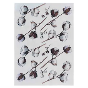 برچسب ترنسفر مدل گل پنبه