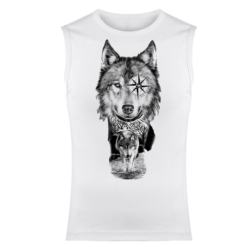 تاپ مردانه مدل WOLF کد 80 رنگ سفید 