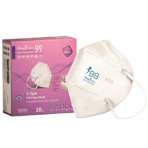 ماسک تنفسی ریما مدل وی تایپ N99 نانوالیاف کد Classic-N99 بسته 10عددی