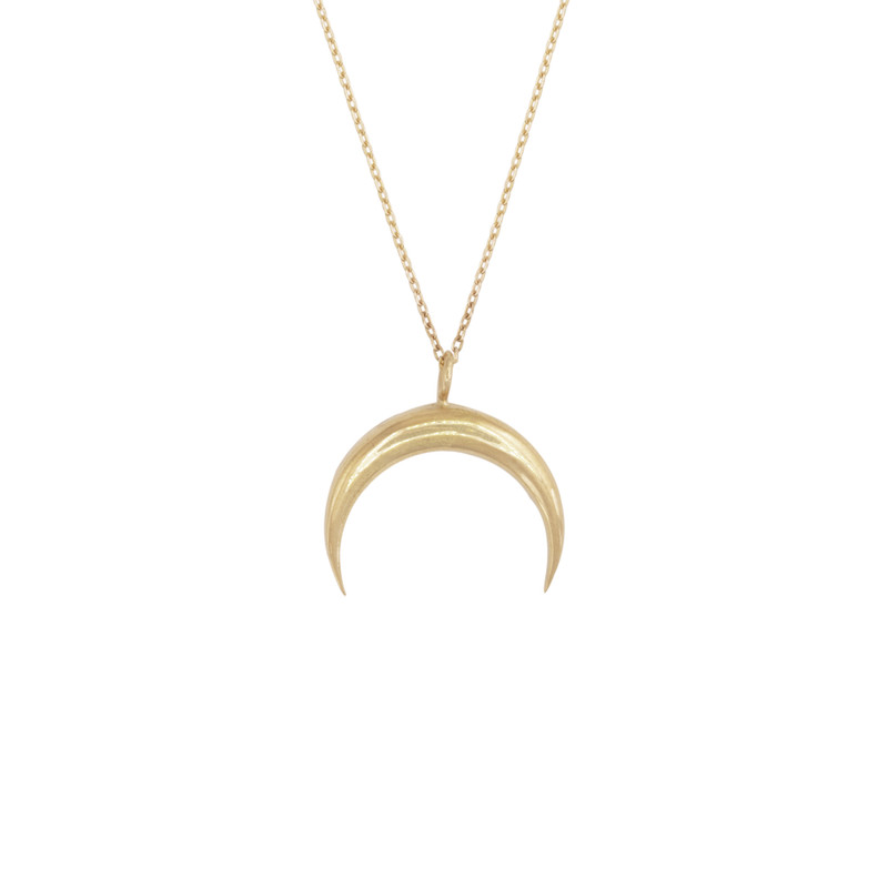 گردنبند طلا 18 عیار زنانه پولک مدل ماه برجسته گردنبند طلا 18 عیار زنانه پولک مدل ماه برجسته