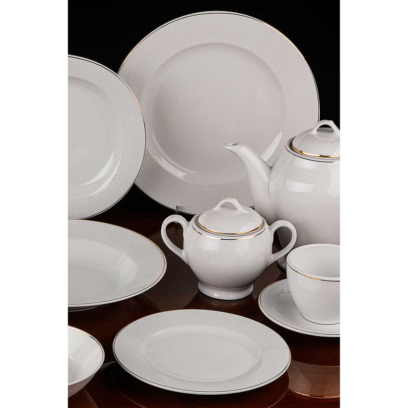 سرويس غذا خوری 52 پارچه شانی مدل ونوش سفيد	