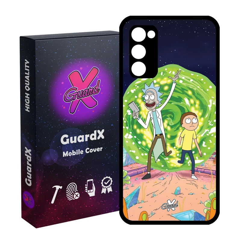کاور گارد ایکس طرح Rick and Morty مدل Glass10190 مناسب برای گوشی موبایل سامسونگ Galaxy S20 FE