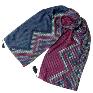 شال زنانه مدل نخی پاییزه طرح بافت