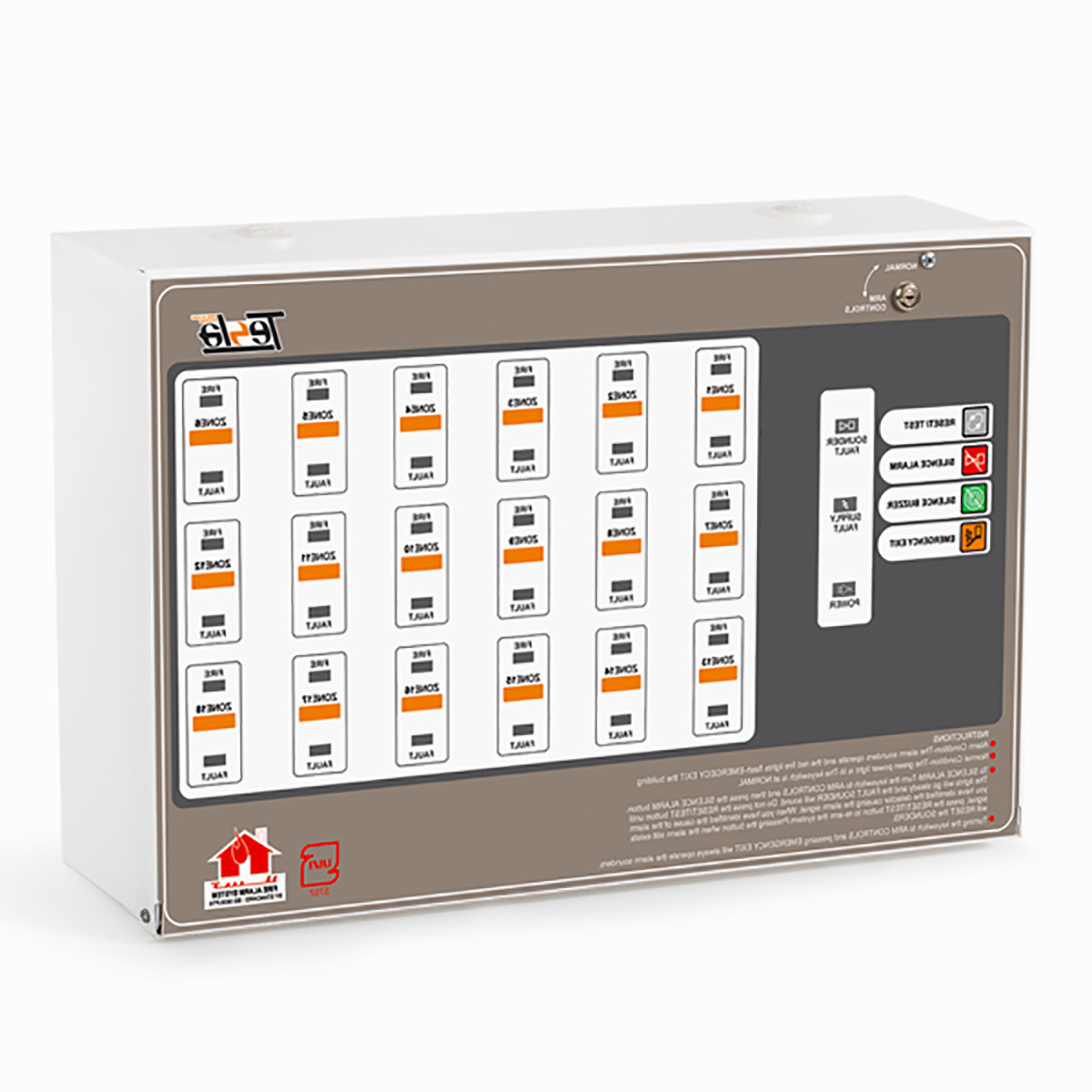 کنترل پنل اعلام حریق تسلا مدل TCP-4