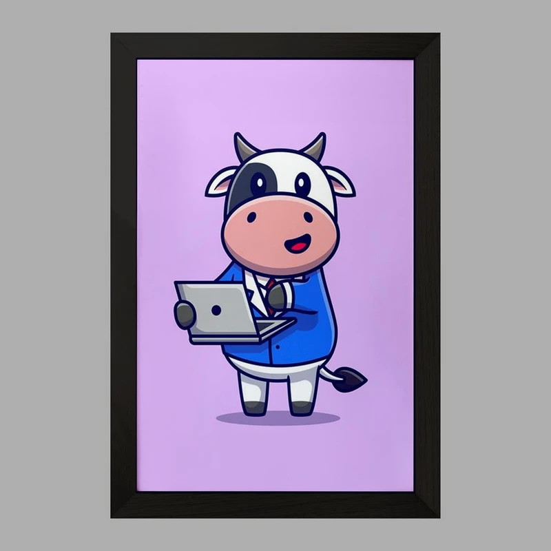 تابلو خندالو مدل گاو  کد 7027