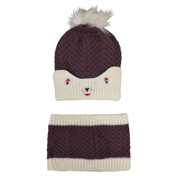 ست کلاه و شال گردن بچگانه مدل 4361