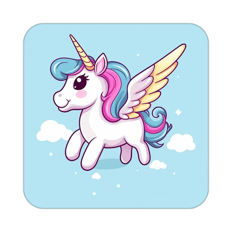 زیر لیوانی کاکتی طرح اسب تک شاخ و یونیکورن مدل mp29305