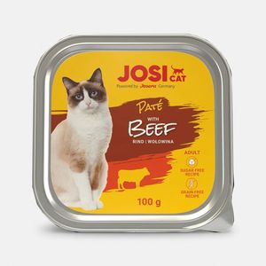 غذای کاسه ای گربه بالغ جوسرا مدل Josicat Pate Beef طعم گوشت گاو وزن 100 گرم