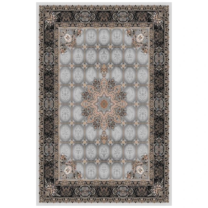 روفرشی مدل  زیر سفره‌ای طرح مدرن کد C.1016 زمینه طوسی