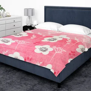 پتو مسافرتی شاران هوم طرح گل سایز دو نفره 200×210 سانتی متر