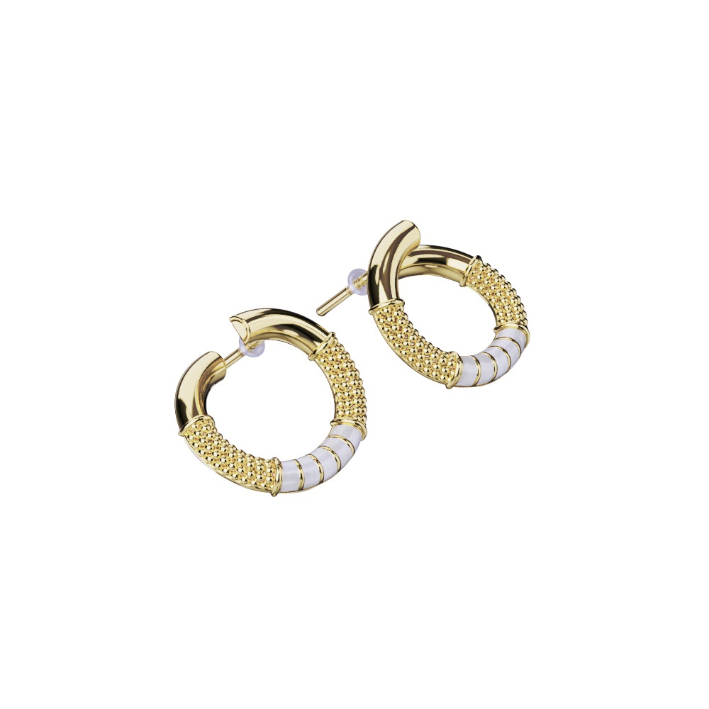 گوشواره میخی طلا 18 عیار زنانه گلدم مدل E211027