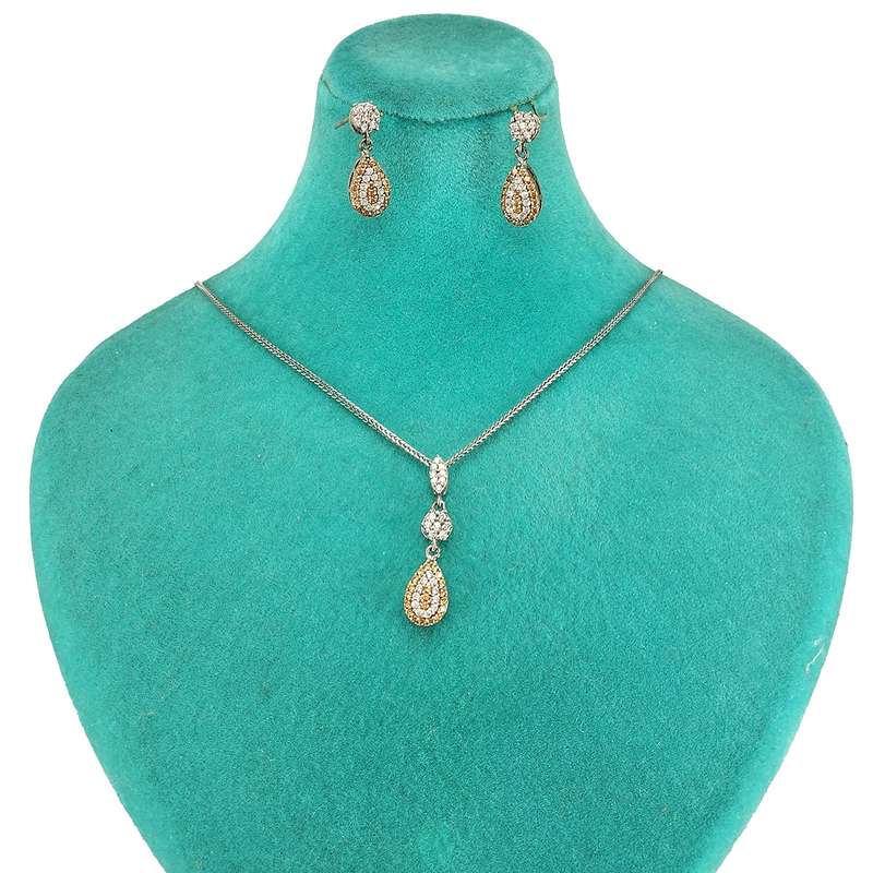 نیم ست نقره زنانه سلین کالا مدل برلیان کد 120