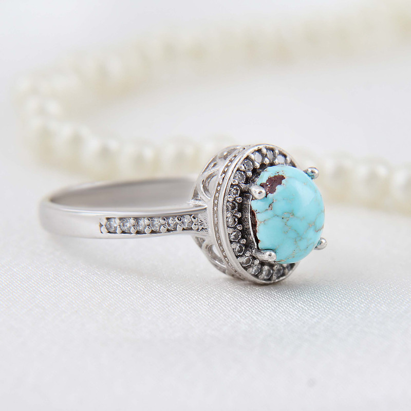 انگشتر نقره زنانه بازرگانی میلادی مدل فیروزه طبیعی نیشابور روکش رادیوم کد AWR_1636 انگشتر نقره زنانه بازرگانی میلادی مدل فیروزه طبیعی نیشابور روکش رادیوم کد AWR_1636