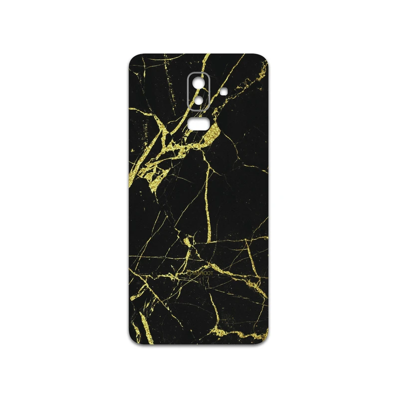 برچسب پوششی ماهوت مدل Graphite-Gold-Marble مناسب برای گوشی موبایل سامسونگ Galaxy J8
