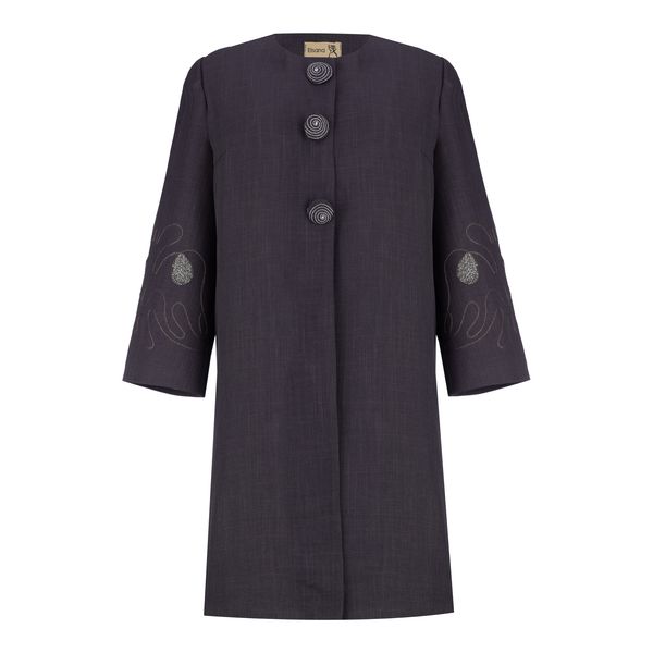 مانتو زنانه السانا مدل والریا کد 221502 رنگ طوسی