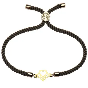 دستبند طلا 18 عیار زنانه الن نار مدل قلب سلطنتي 1207