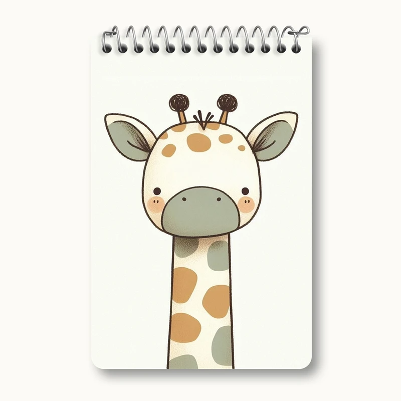 دفتر یادداشت 50 برگ خندالو طرح زرافه کیوت کد F3150