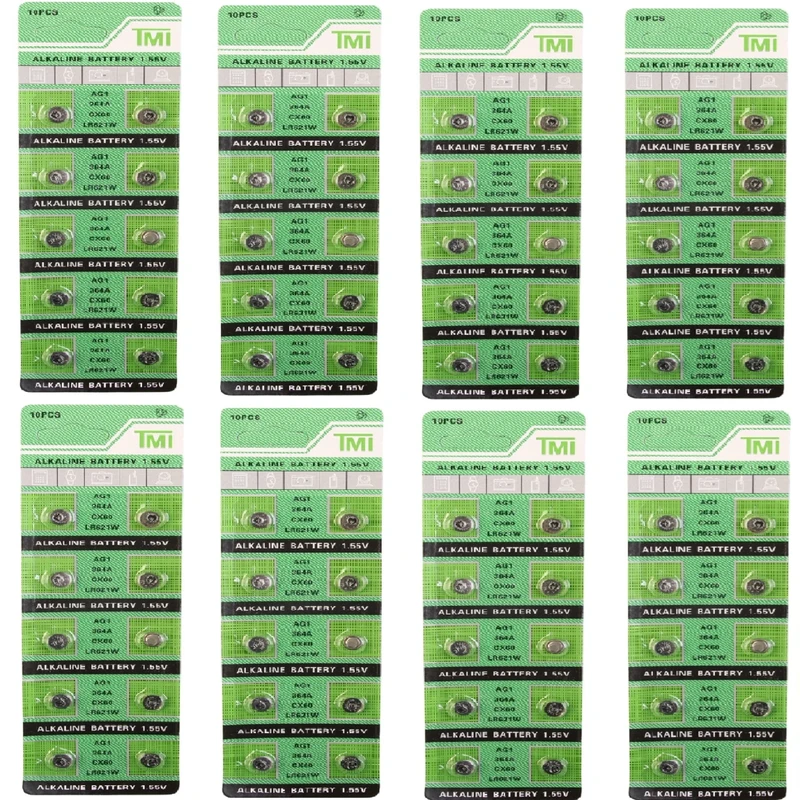 باتری ساعت تی ام ای مدل AG 1 (LR621W) بسته 80 عددی