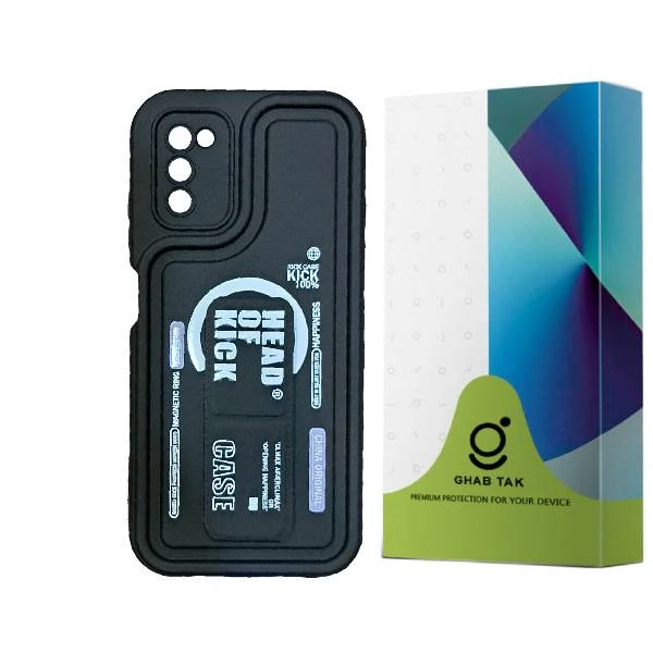 کاور قاب تک مدل سولید استندی طرح دار مناسب برای گوشی موبایل سامسونگ Galaxy A03S