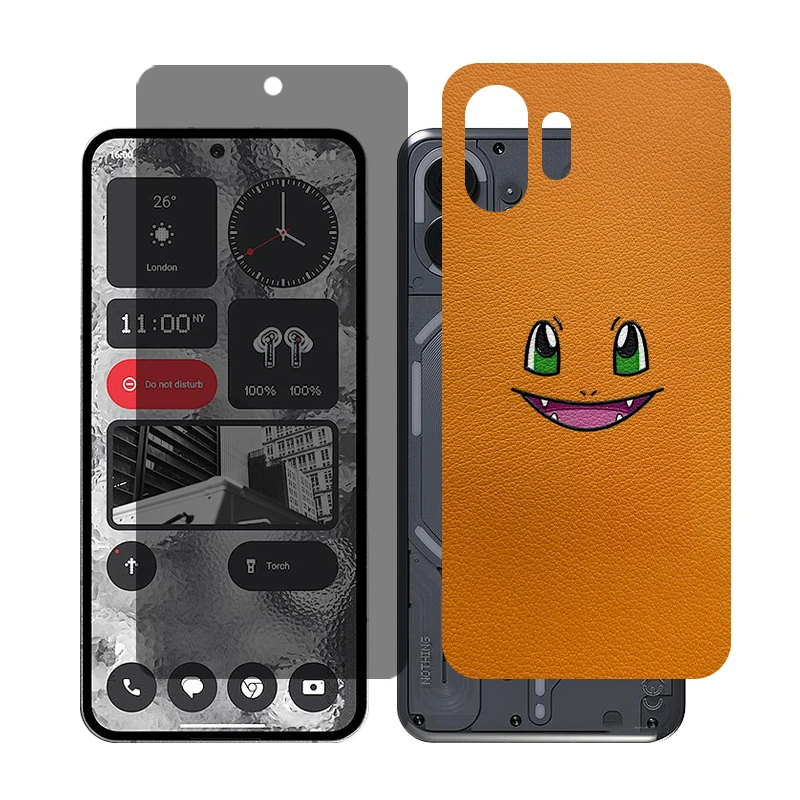 محافظ صفحه نمایش حریم شخصی گلس مدل Together مناسب برای گوشی موبایل ناتینگ 2 Phone به همراه برچسب پوششی پشت گوشی 