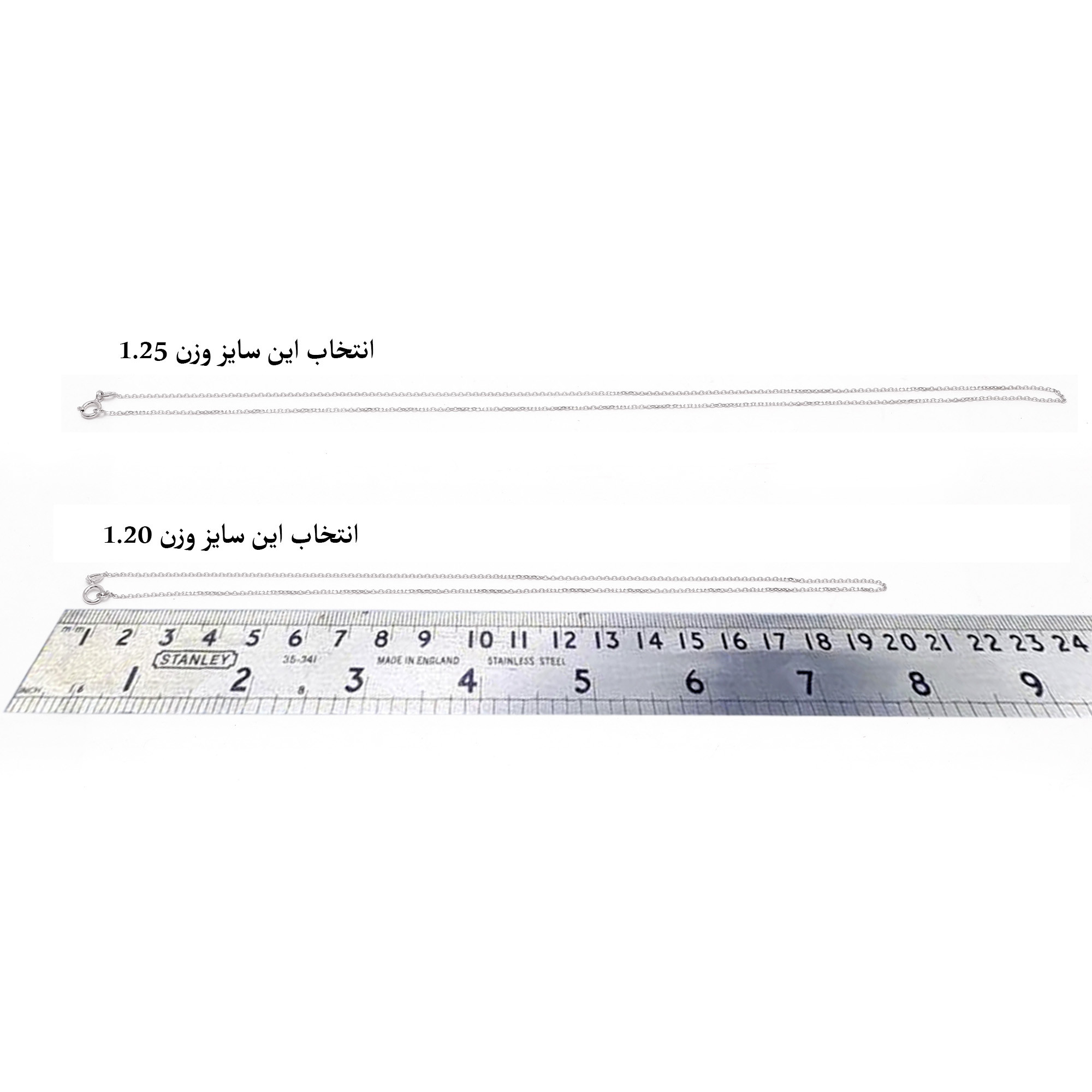 زنجیر نقره زنانه مدل GTA-627 زنجیر نقره زنانه مدل GTA-627