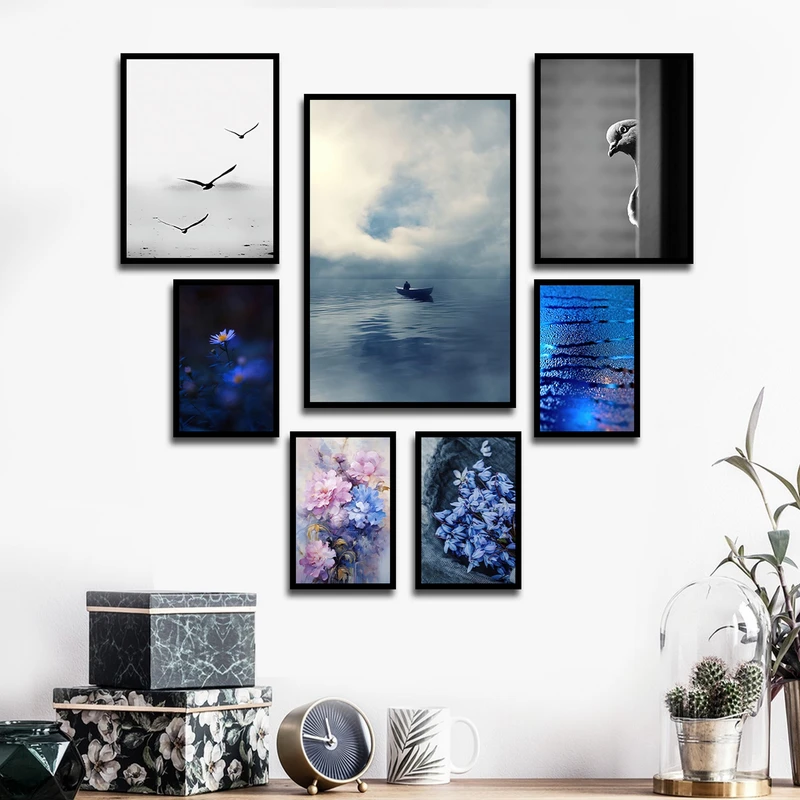 تابلو بکلیت طرح مدرن دریا و طبیعت مدل B-1662 مجموعه 7 عددی