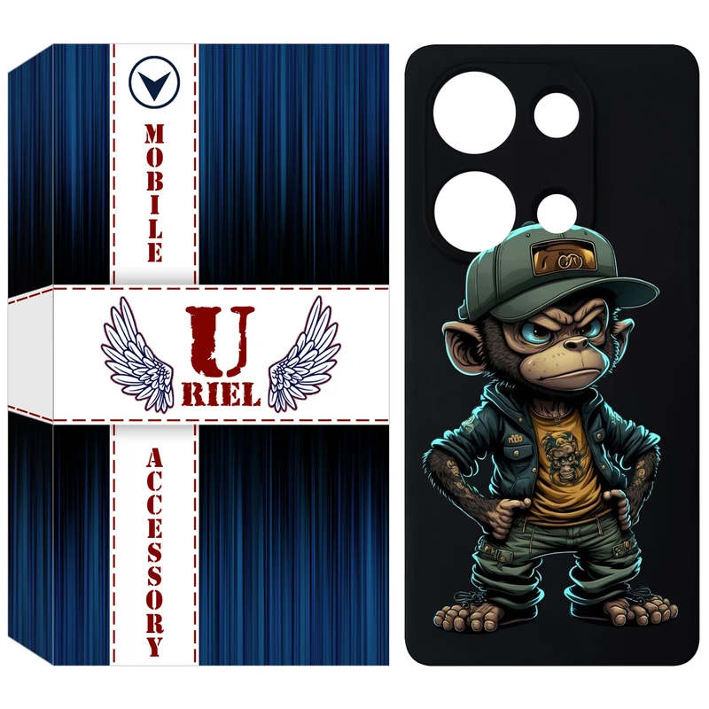 کاور یوریل مدل KSH کد 37 طرح Monkey مناسب برای گوشی موبایل شیائومی Redmi Note 14S