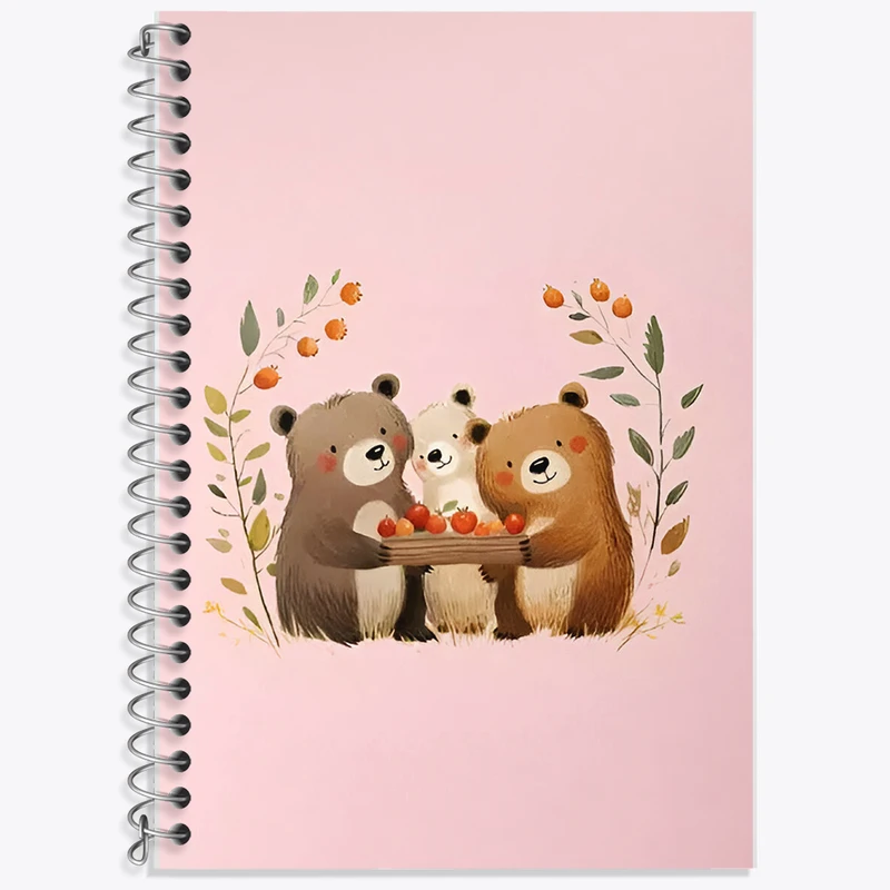 دفتر لغت 50 برگ خندالو طرح خرس های کیوت کد F7302