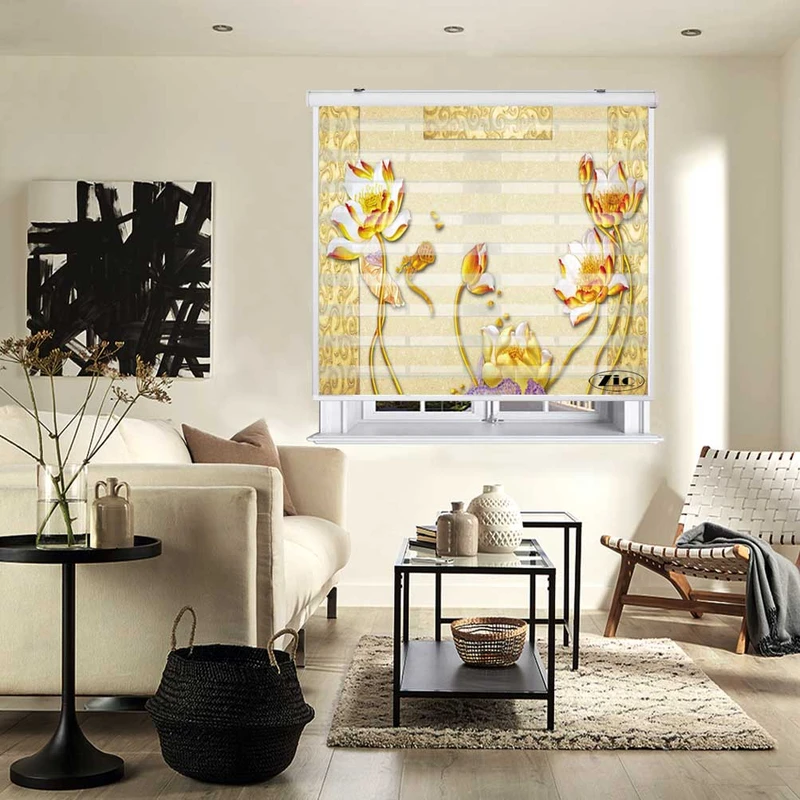 پرده زبرا زیو کد 3D1423 سایز 150x200 سانتی متر