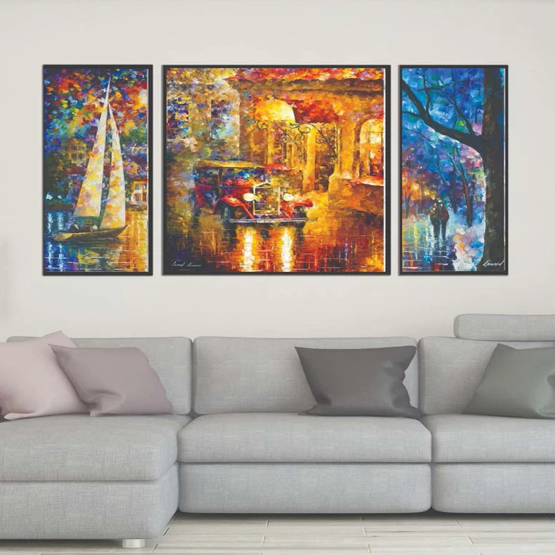 تابلو بکلیت طرح مدرن دیجیتال آرت مدل B-2147 فریم مشکی مجموعه 3 عددی