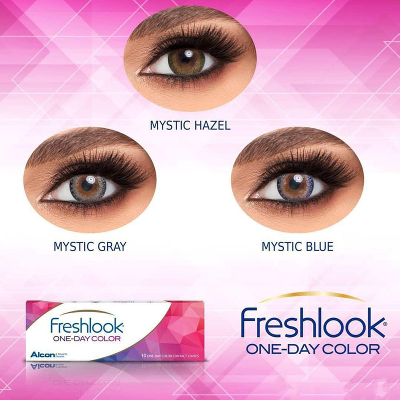 لنز چشم فرشلوک مدل Daily رنگ آبی یخی بسته 10 عددی