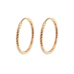 گوشواره حلقه‌ای طلا 18 عیار زنانه شهر طلای حجت مدل تابان
