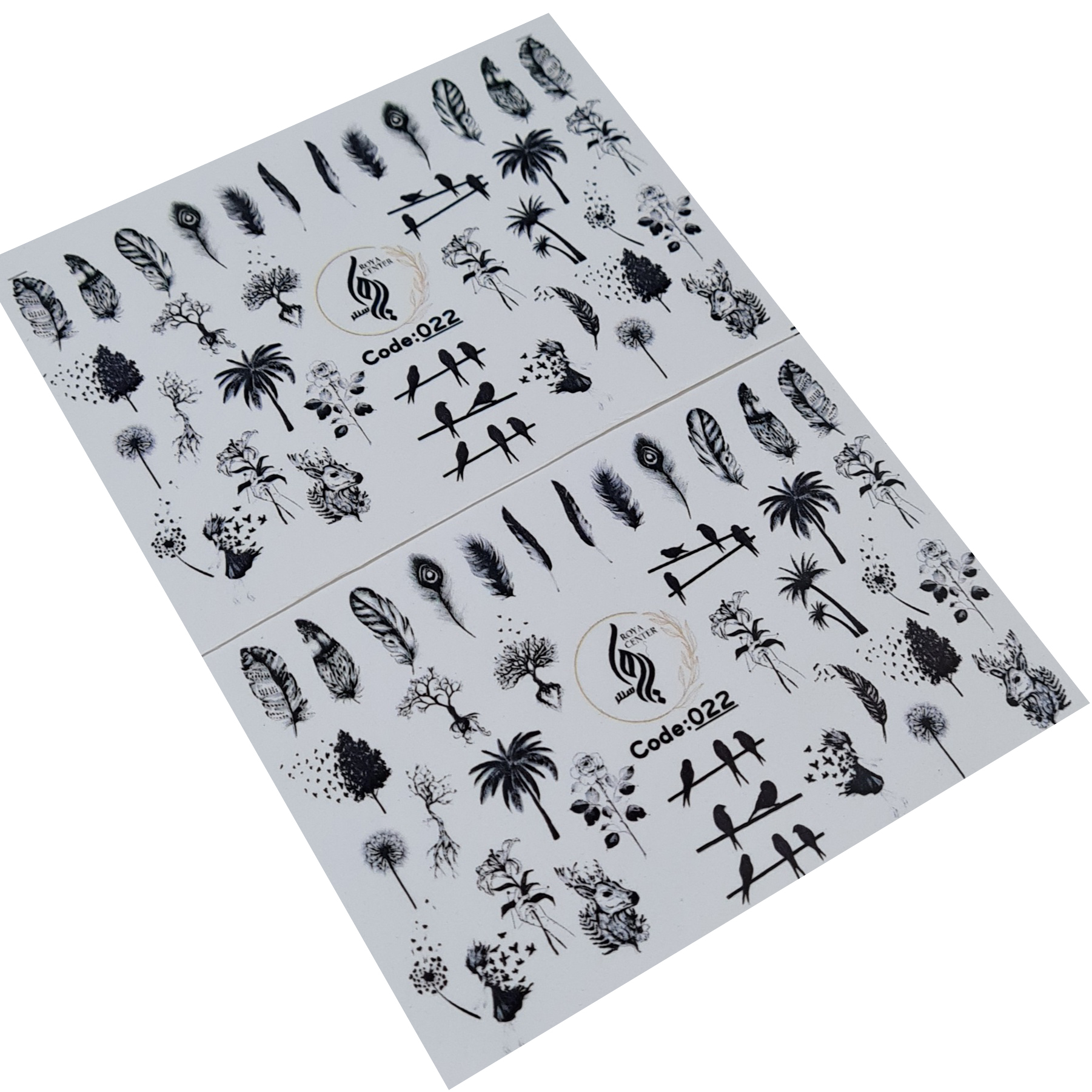 برچسب لنز ناخن رویاسنتر مدل 022 مجموعه 2 عددی