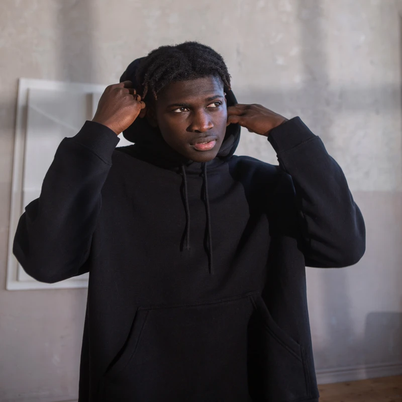 عکس شماره 2 : هودی مردانه کد 0540 رنگ مشکی