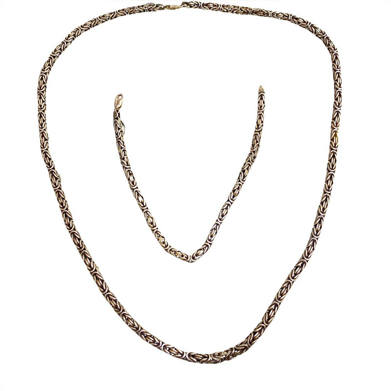 نیم ست نقره مردانه مدل MG002