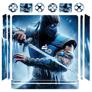 برچسب پلی استیشن ۴ اسلیم مدل mortal kombat 11 مجموعه 14 عددی