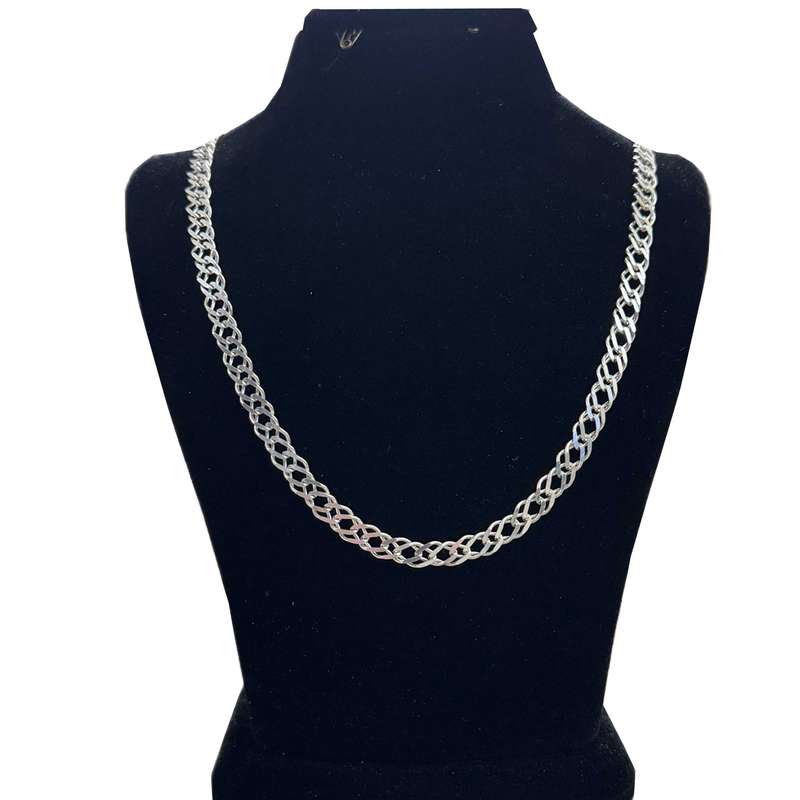 زنجیر نقره مردانه کد 01