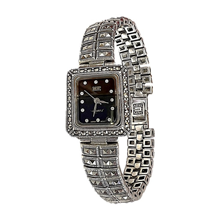 ساعت مچی عقربه ای نقره زنانه اچ اف مدل glsr-1040