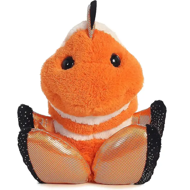 عروسک آرورا طرح ماهی نمو مدل Aurora Fins Clown Fish کد SZ13/1105 ارتفاع 26 سانتی‌متر