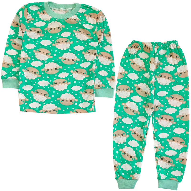 ست تی شرت آستین بلند و شلوار راحتی نوزادی مدل ببعی کد 4156 رنگ سبز