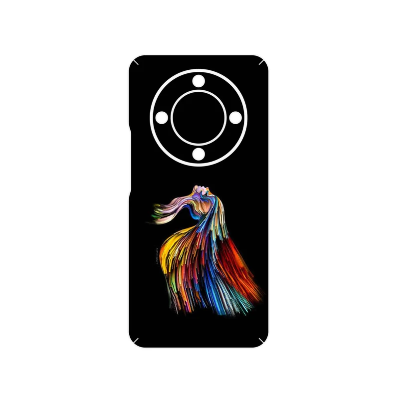 برچسب پوششی ماهوت مدل Rainbow Hair Digital Art مناسب برای گوشی موبایل آنر X9b