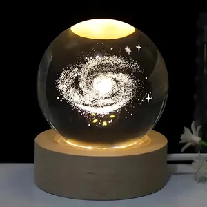 چراغ خواب طرح گوی کریستال مدل کهکشان کد JIMI1190