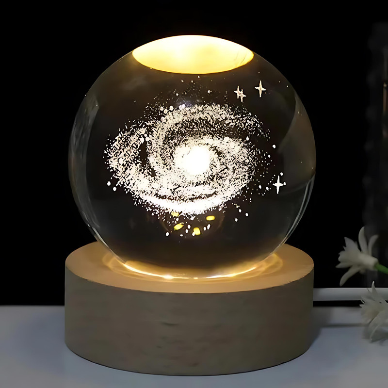 چراغ خواب طرح گوی کریستال مدل کهکشان کد JIMI1190