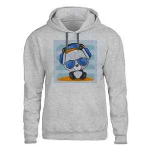 هودی مردانه مدل بیبی پاندا  کد SH83 رنگ طوسی