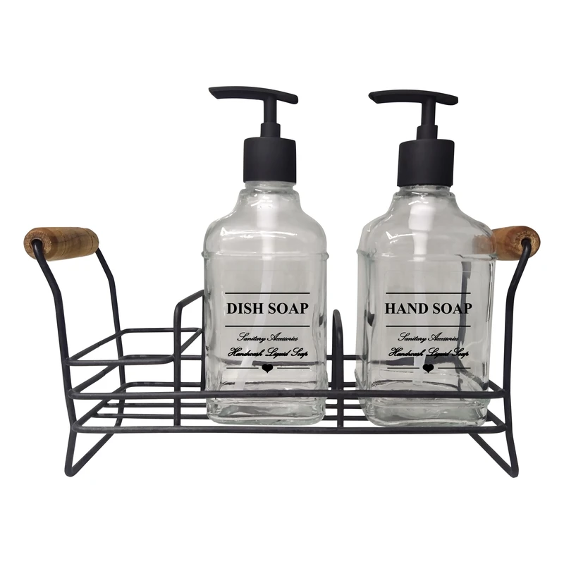 مخزن مایع ظرفشویی مدل square 2 مجموعه دو عددی به همراه استند